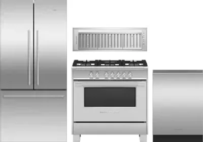 4 Piece Package Includes Refrigerator, Range, Hood And Dishwasher
